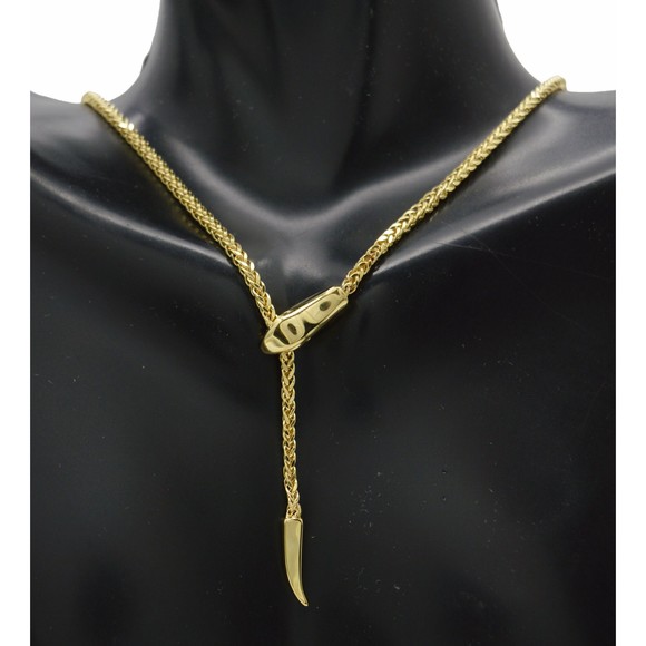 COPY - Real 14K Yellow Solid Gold Shiny Polished 20" Luxury Wheat Chain Snake N… - Picture 1 of 8